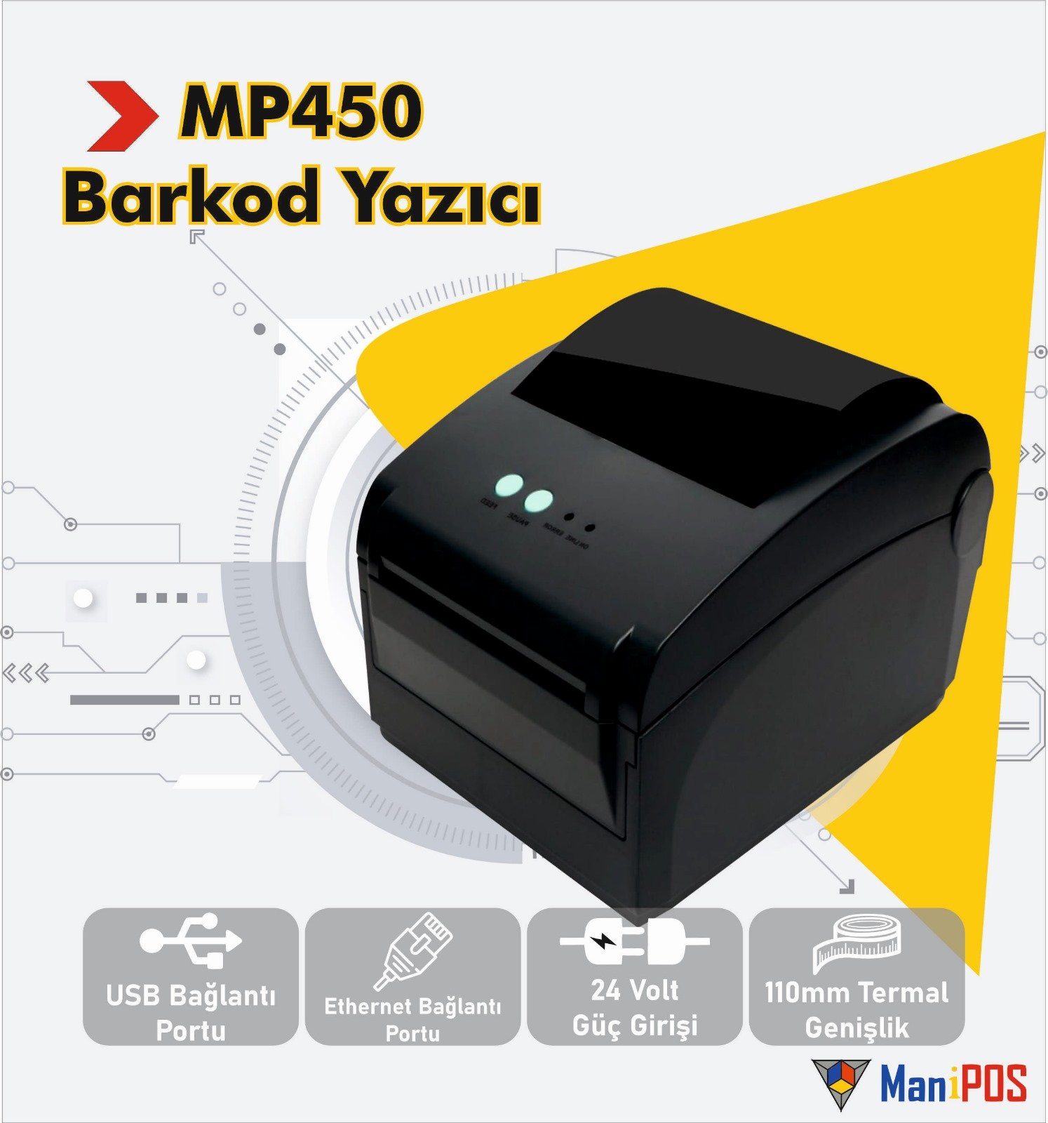 MP450 BARKOD YAZICI TERMAL 100MM